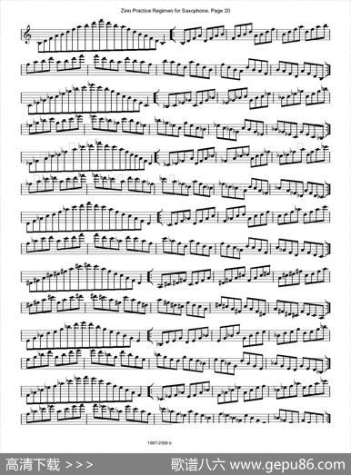 ZinnRegimenSax2009练习曲