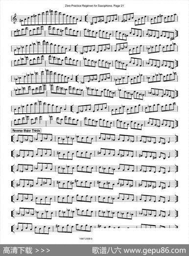 ZinnRegimenSax2009练习曲