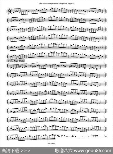 ZinnRegimenSax2009练习曲