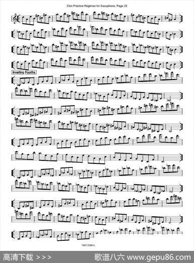 ZinnRegimenSax2009练习曲