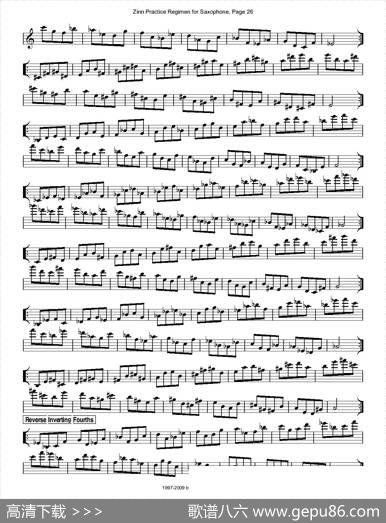 ZinnRegimenSax2009练习曲