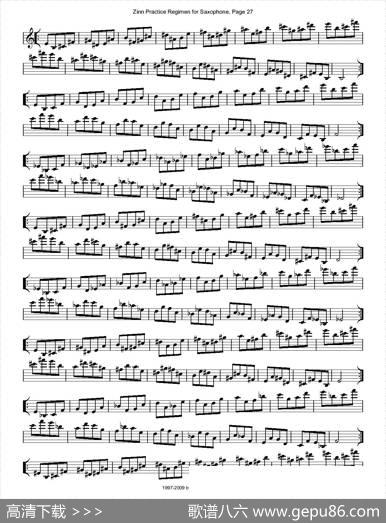 ZinnRegimenSax2009练习曲