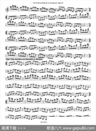 ZinnRegimenSax2009练习曲