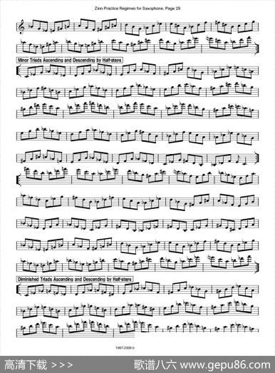ZinnRegimenSax2009练习曲