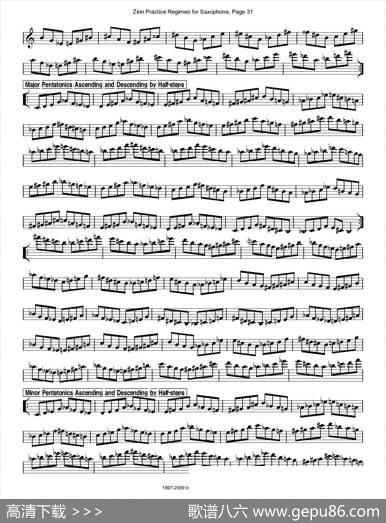 ZinnRegimenSax2009练习曲