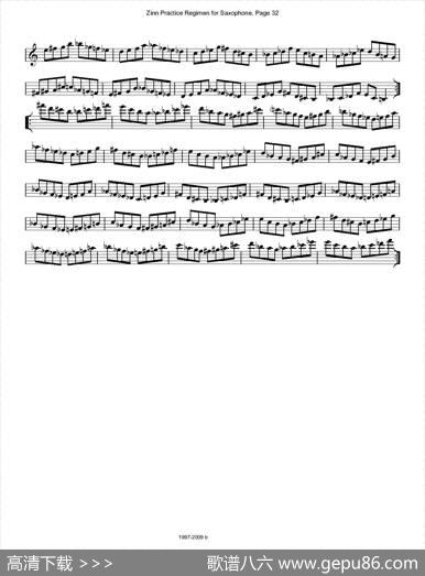 ZinnRegimenSax2009练习曲