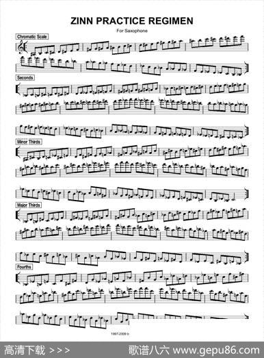 ZinnRegimenSax2009练习曲