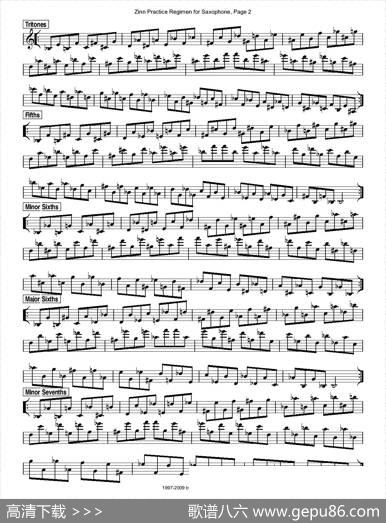 ZinnRegimenSax2009练习曲