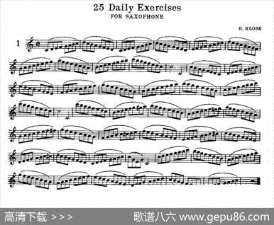 klose-25首萨克斯练习曲（1）