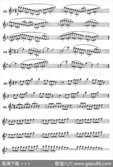 萨克斯练习曲合集（1—27）三连音练习