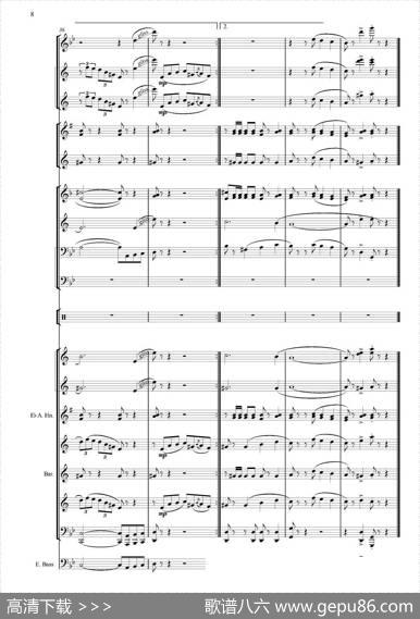 Черныеглаза（探戈舞曲）（合奏、俄罗斯原版谱）
