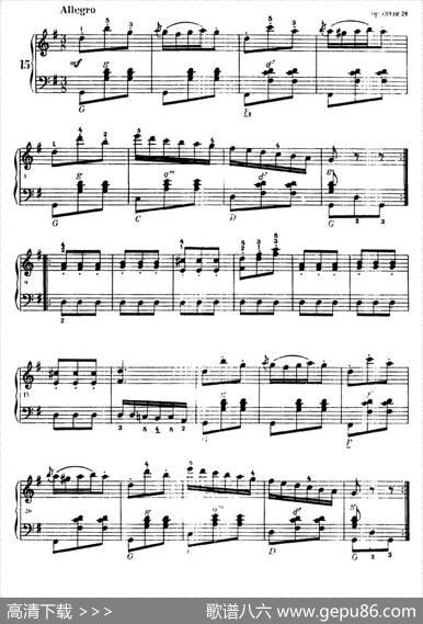 《车尔尼手风琴练习曲集》第Ⅰ册（第10—21首）