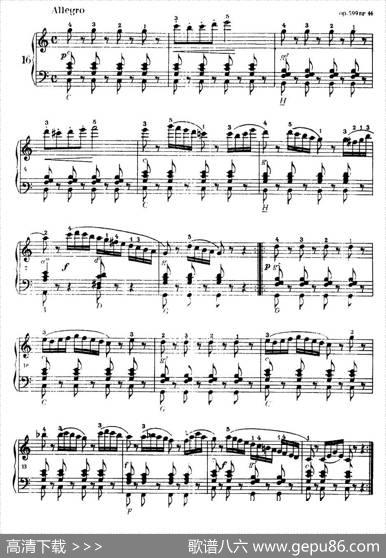 《车尔尼手风琴练习曲集》第Ⅰ册（第10—21首）