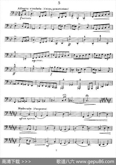 瓦西里耶夫24首大号练习曲集（1—6）