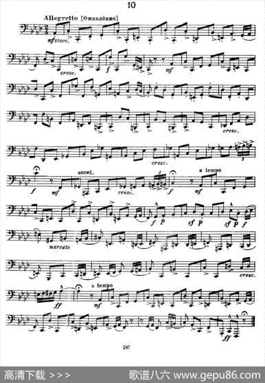 瓦西里耶夫24首大号练习曲集（7—12）