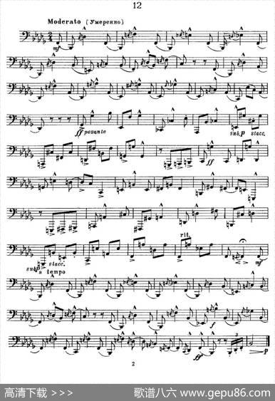 瓦西里耶夫24首大号练习曲集（7—12）