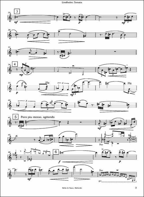 Sonata-长笛五线谱|长笛谱