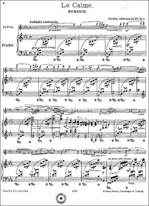 Le-Calme-Op.57-No.1-长笛+钢琴伴奏-长笛五线谱|长笛谱