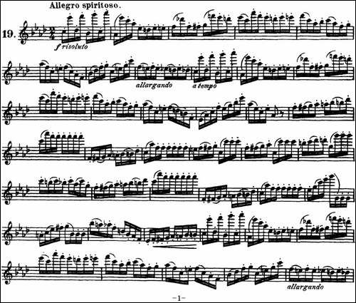 柯勒30首高级长笛练习曲作品75号-NO.19-长笛五线谱|长笛谱