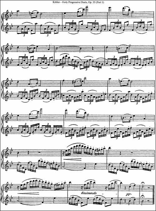 柯勒40首长笛提高练习曲OP.55-NO.23-长笛五线谱|长笛谱