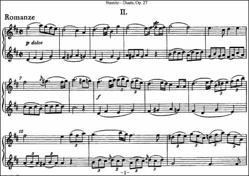 斯塔米茨二重奏长笛练习曲Op.27-No.2-长笛五线谱|长笛谱
