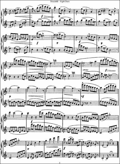 8首博瑞西亚第长笛二重奏-NO.1-长笛五线谱|长笛谱