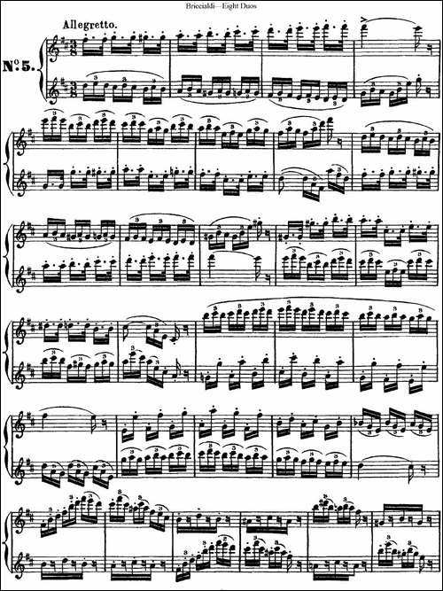 8首博瑞西亚第长笛二重奏-NO.5-长笛五线谱|长笛谱