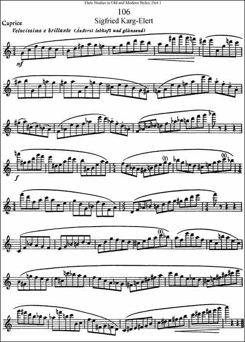 斯勒新老风格长笛练习重奏曲-第一-NO.106-长笛五线谱|长笛谱