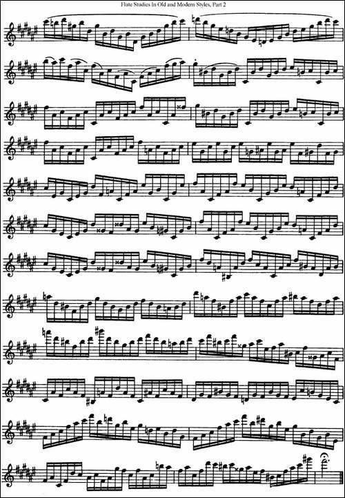 斯勒新老风格长笛练习重奏曲-第二-NO.7-NO.8-长笛五线谱|长笛谱