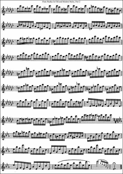 斯勒新老风格长笛练习重奏曲-第二-NO.22-长笛五线谱|长笛谱