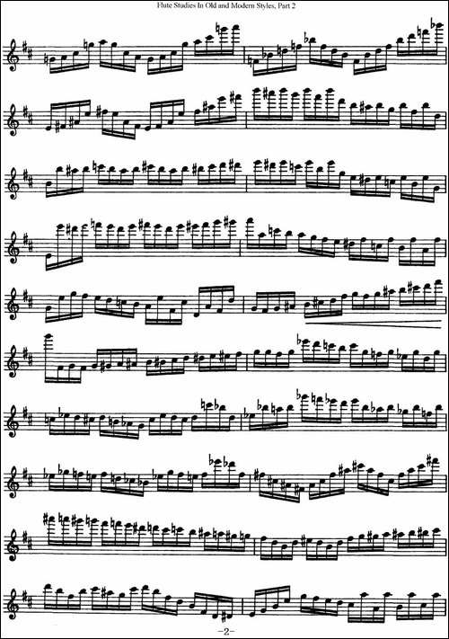斯勒新老风格长笛练习重奏曲-第二-NO.25-长笛五线谱|长笛谱