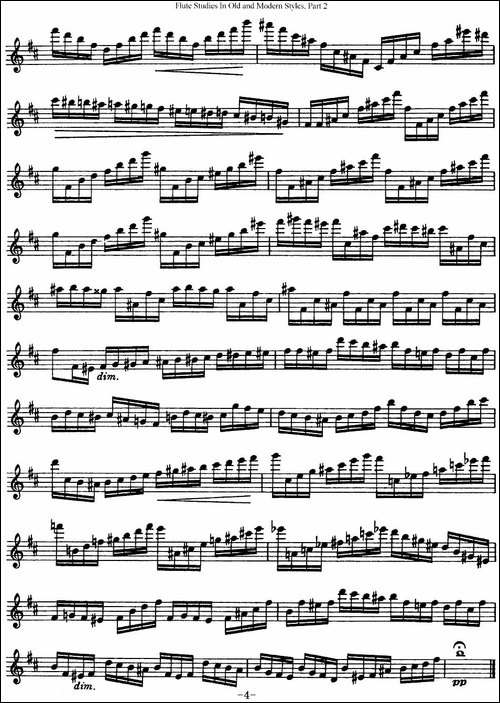 斯勒新老风格长笛练习重奏曲-第二-NO.25-长笛五线谱|长笛谱