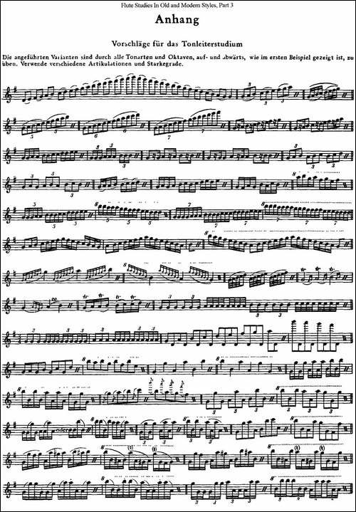 斯勒新老风格长笛练习重奏曲-第三-NO.48-长笛五线谱|长笛谱