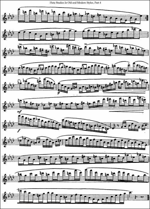 斯勒新老风格长笛练习重奏曲-第四-NO.10-NO.11-长笛五线谱|长笛谱