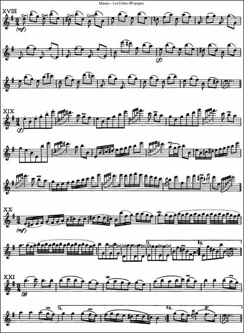 马瑞斯25首长笛小练习曲-NO.18-NO.21-长笛五线谱|长笛谱