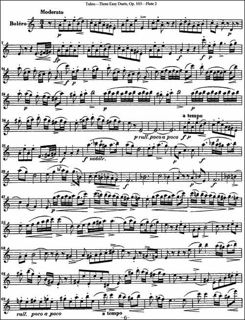 图露三首长笛简易重奏曲Op.103-Flute-2-NO.2-长笛五线谱|长笛谱