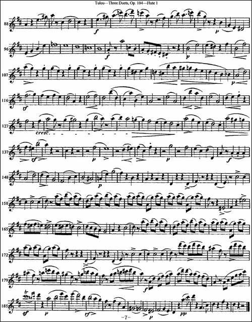 图露三首长笛简易重奏曲Op.104-Flute-1-NO.2-长笛五线谱|长笛谱