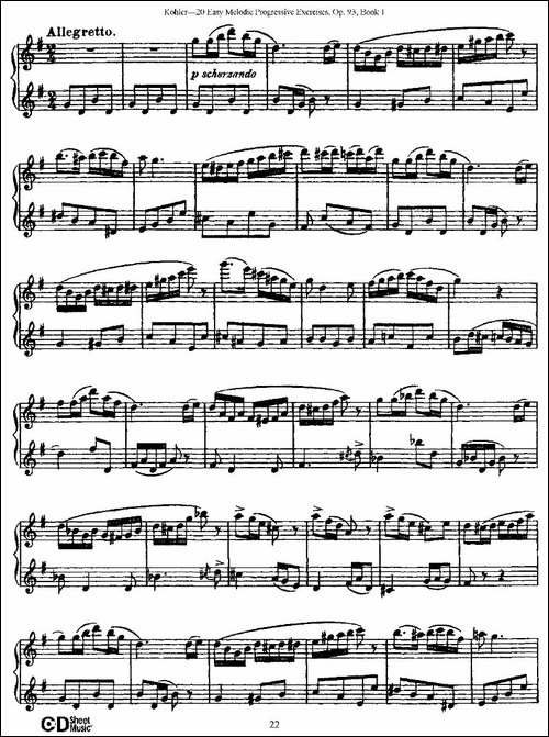 柯勒练习曲作品93号-长笛五线谱|长笛谱