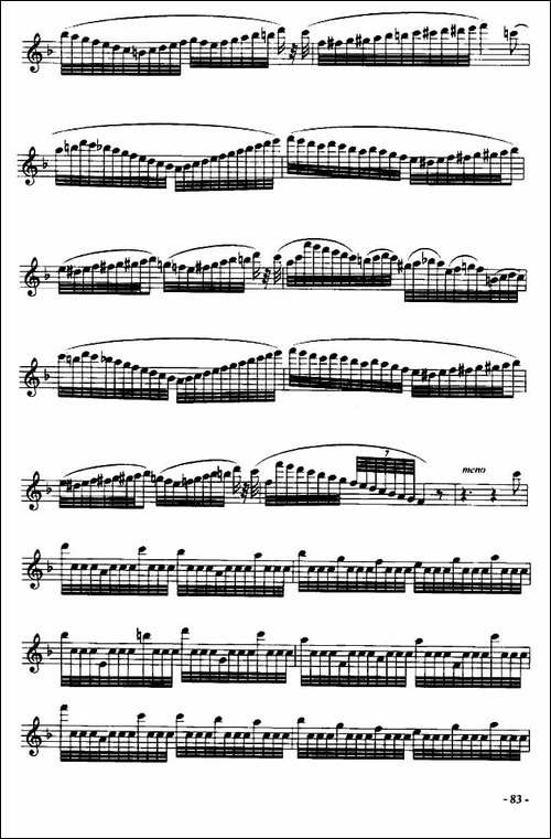 威尼斯狂欢节主题变奏曲-长笛五线谱|长笛谱