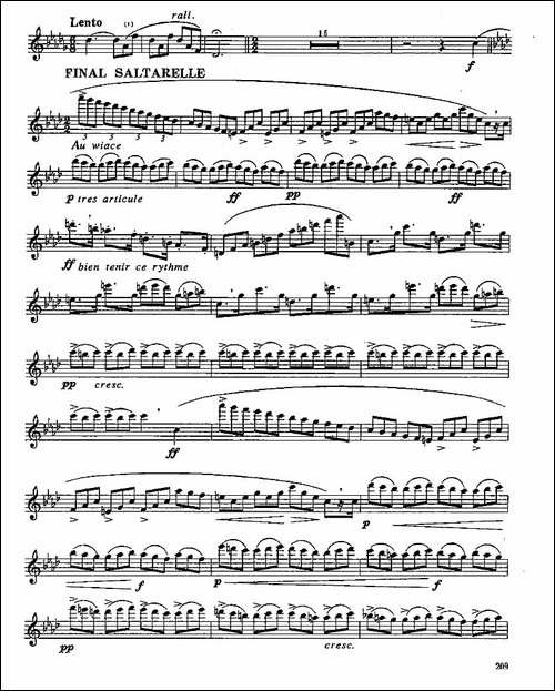 长笛九级考级曲谱-第四—3-长笛五线谱|长笛谱