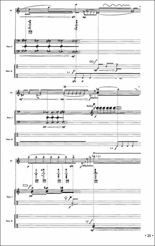 悲歌-长笛+打击乐-长笛五线谱|长笛谱