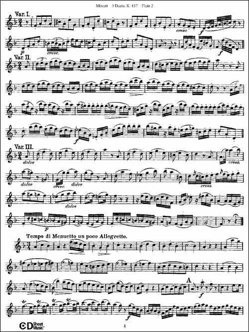 3-Duets-K.157-之第二长笛-二重奏三首-K157号-长笛五线谱|长笛谱
