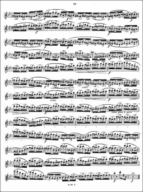 24首长笛练习曲-Op.15-之21—24-长笛五线谱|长笛谱