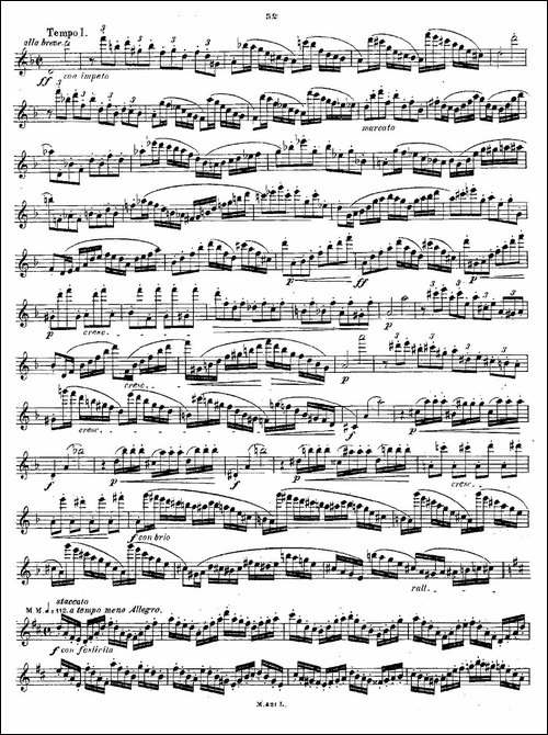 24首长笛练习曲-Op.15-之21—24-长笛五线谱|长笛谱