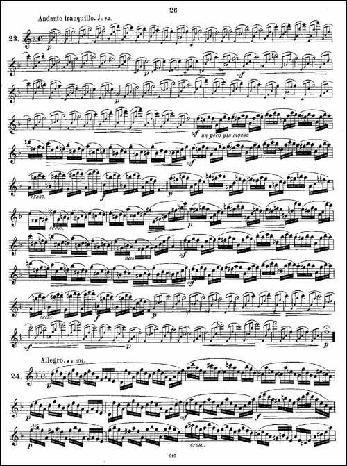 Andersen-etude-op30-之13—24-练习曲作品30号-长笛五线谱|长笛谱