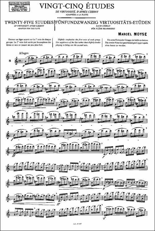 Moyse-25-Studies-after-Czerny-flute-[8]-25-长笛五线谱|长笛谱