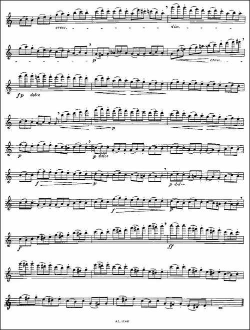 Moyse-25-Studies-after-Czerny-flute-之23-2-长笛五线谱|长笛谱