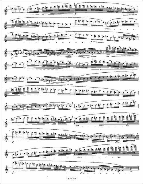 12首大技巧练习曲之2-长笛五线谱|长笛谱