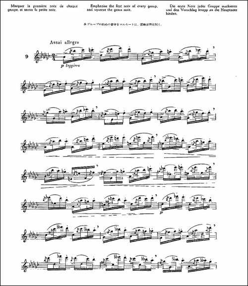 12首大技巧练习曲之9-长笛五线谱|长笛谱