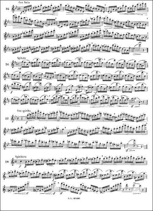 简易音阶练习100首之20-36-moyse-100-studies--长笛五线谱|长笛谱